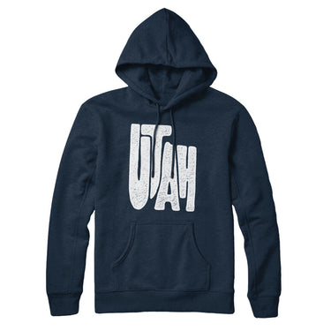Utah State Shape Text Hoodie-Allegiant Goods Co. Vintage Sports Apparel