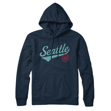 Seattle Vintage Script Hoodie-Allegiant Goods Co. Vintage Sports Apparel