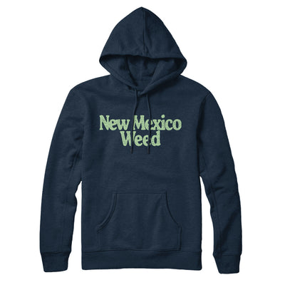 New Mexico Weed Hoodie-Navy Blue-Allegiant Goods Co. Vintage Sports Apparel