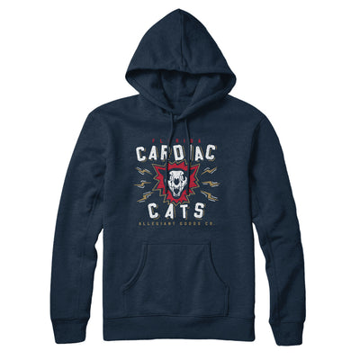 Florida Cardiac Cats Hoodie-Navy Blue-Allegiant Goods Co. Vintage Sports Apparel