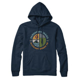 Sandpoint Idaho Retro Badge Hoodie-Navy Blue-Allegiant Goods Co. Vintage Sports Apparel