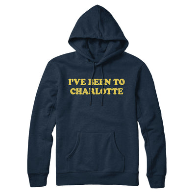 I've Been To Charlotte Hoodie-Navy Blue-Allegiant Goods Co. Vintage Sports Apparel