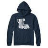 Louisiana State Shape Text Hoodie-Navy Blue-Allegiant Goods Co. Vintage Sports Apparel