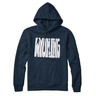 Wyoming State Shape Text Hoodie-Allegiant Goods Co. Vintage Sports Apparel