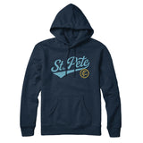 St Pete Vintage Script Hoodie-Allegiant Goods Co. Vintage Sports Apparel