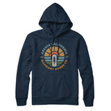 Arcata California Retro Badge Hoodie-Navy Blue-Allegiant Goods Co. Vintage Sports Apparel