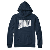 Connecticut State Shape Text Hoodie-Allegiant Goods Co. Vintage Sports Apparel