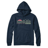 Alamogordo Mountain Sunset Hoodie-Navy Blue-Allegiant Goods Co. Vintage Sports Apparel