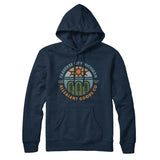 Traverse City Michigan Retro Badge Hoodie-Navy Blue-Allegiant Goods Co. Vintage Sports Apparel