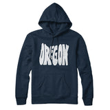 Oregon State Shape Text Hoodie-Navy Blue-Allegiant Goods Co. Vintage Sports Apparel