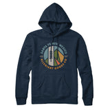 Santa Fe New Mexico Retro Badge Hoodie-Navy Blue-Allegiant Goods Co. Vintage Sports Apparel