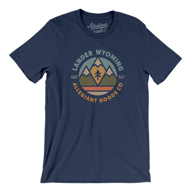 Lander Wyoming Retro Badge Men/Unisex T-Shirt-Allegiant Goods Co. Vintage Sports Apparel
