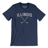 Illinois Golf Men/Unisex T-Shirt-Navy-Allegiant Goods Co. Vintage Sports Apparel