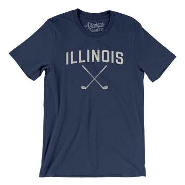 Illinois Golf Men/Unisex T-Shirt-Navy-Allegiant Goods Co. Vintage Sports Apparel