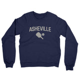 Asheville Pickleball Midweight French Terry Crewneck Sweatshirt-Navy-Allegiant Goods Co. Vintage Sports Apparel