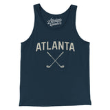 Atlanta Golf Men/Unisex Tank Top-Navy-Allegiant Goods Co. Vintage Sports Apparel