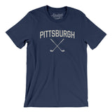 Pittsburgh Golf Men/Unisex T-Shirt-Navy-Allegiant Goods Co. Vintage Sports Apparel