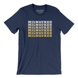 Milwaukee Repeat Men/Unisex T-Shirt-Navy-Allegiant Goods Co. Vintage Sports Apparel