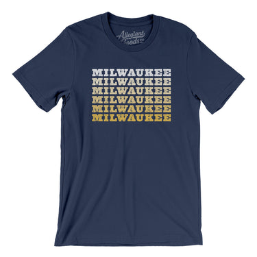 Milwaukee Repeat Men/Unisex T-Shirt-Navy-Allegiant Goods Co. Vintage Sports Apparel