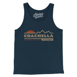 Coachella Mountain Sunset Men/Unisex Tank Top-Navy-Allegiant Goods Co. Vintage Sports Apparel