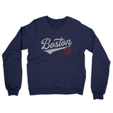 Boston Vintage Script Midweight French Terry Crewneck Sweatshirt-Allegiant Goods Co. Vintage Sports Apparel