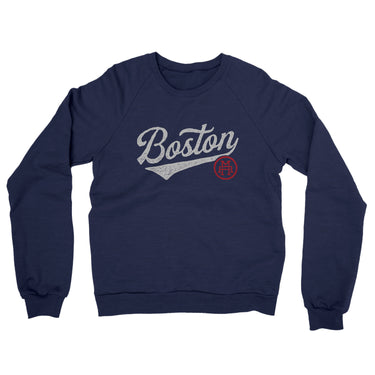 Boston Vintage Script Midweight French Terry Crewneck Sweatshirt-Allegiant Goods Co. Vintage Sports Apparel