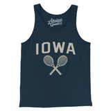Iowa Tennis Men/Unisex Tank Top-Navy-Allegiant Goods Co. Vintage Sports Apparel