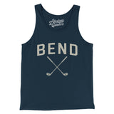 Bend Golf Men/Unisex Tank Top-Navy-Allegiant Goods Co. Vintage Sports Apparel