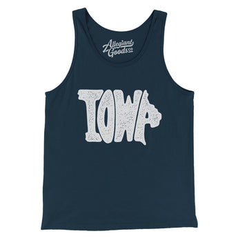 Iowa State Shape Text Men/Unisex Tank Top-Allegiant Goods Co. Vintage Sports Apparel