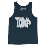 Iowa State Shape Text Men/Unisex Tank Top-Allegiant Goods Co. Vintage Sports Apparel