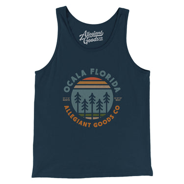 Ocala Florida Retro Badge Men/Unisex Tank Top-Allegiant Goods Co. Vintage Sports Apparel