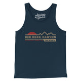 Red Rock Canyon Sunset Men/Unisex Tank Top-Navy-Allegiant Goods Co. Vintage Sports Apparel