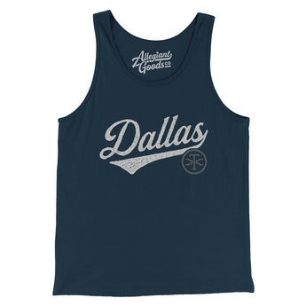 Dallas Vintage Script Men/Unisex Tank Top-Allegiant Goods Co. Vintage Sports Apparel