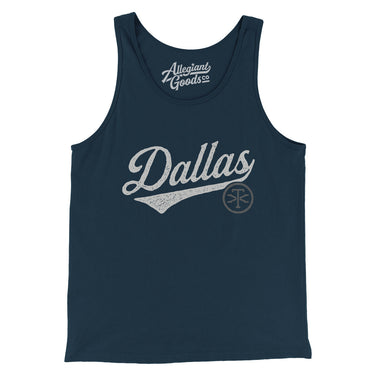 Dallas Vintage Script Men/Unisex Tank Top-Allegiant Goods Co. Vintage Sports Apparel