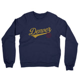 Denver Vintage Script Midweight French Terry Crewneck Sweatshirt-Allegiant Goods Co. Vintage Sports Apparel
