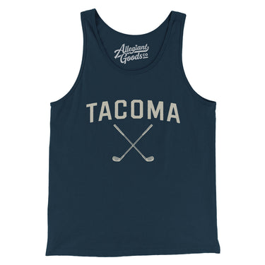 Tacoma Golf Men/Unisex Tank Top-Navy-Allegiant Goods Co. Vintage Sports Apparel