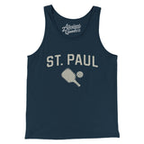 St. Paul Pickleball Men/Unisex Tank Top-Navy-Allegiant Goods Co. Vintage Sports Apparel
