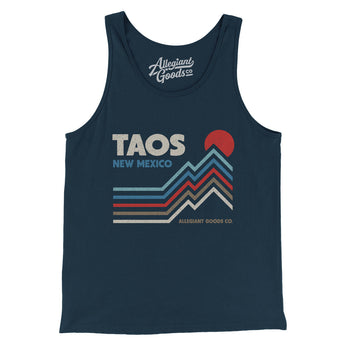 Taos New Mexico Men/Unisex Tank Top-Navy-Allegiant Goods Co. Vintage Sports Apparel