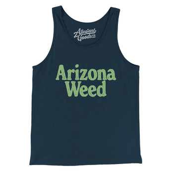 Arizona Weed Men/Unisex Tank Top-Navy-Allegiant Goods Co. Vintage Sports Apparel