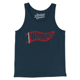 Winnipeg Pennant Men/Unisex Tank Top-Navy-Allegiant Goods Co. Vintage Sports Apparel