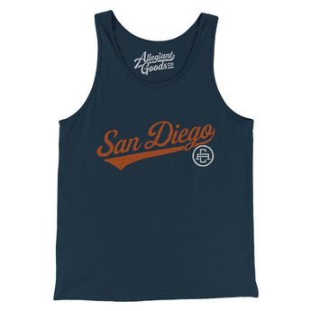 San Diego Vintage Script Men/Unisex Tank Top-Allegiant Goods Co. Vintage Sports Apparel