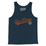 San Diego Vintage Script Men/Unisex Tank Top-Allegiant Goods Co. Vintage Sports Apparel