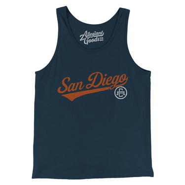 San Diego Vintage Script Men/Unisex Tank Top-Allegiant Goods Co. Vintage Sports Apparel