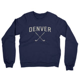 Denver Golf Midweight French Terry Crewneck Sweatshirt-Navy-Allegiant Goods Co. Vintage Sports Apparel