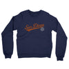 San Diego Vintage Script Midweight French Terry Crewneck Sweatshirt-Navy-Allegiant Goods Co. Vintage Sports Apparel