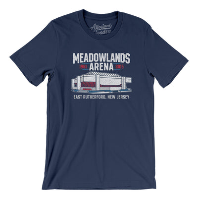 Meadowlands Arena Men/Unisex T-Shirt-Navy-Allegiant Goods Co. Vintage Sports Apparel