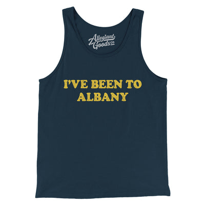 I've Been To Albany Men/Unisex Tank Top-Navy-Allegiant Goods Co. Vintage Sports Apparel