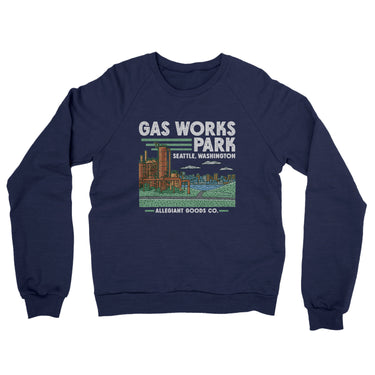 Gas Works Park Midweight French Terry Crewneck Sweatshirt-Allegiant Goods Co. Vintage Sports Apparel