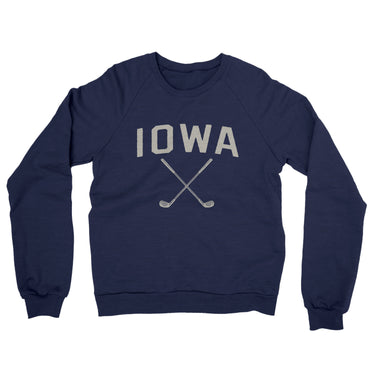 Iowa Golf Midweight French Terry Crewneck Sweatshirt-Navy-Allegiant Goods Co. Vintage Sports Apparel