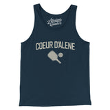 Coeur D'alene Pickleball Men/Unisex Tank Top-Navy-Allegiant Goods Co. Vintage Sports Apparel